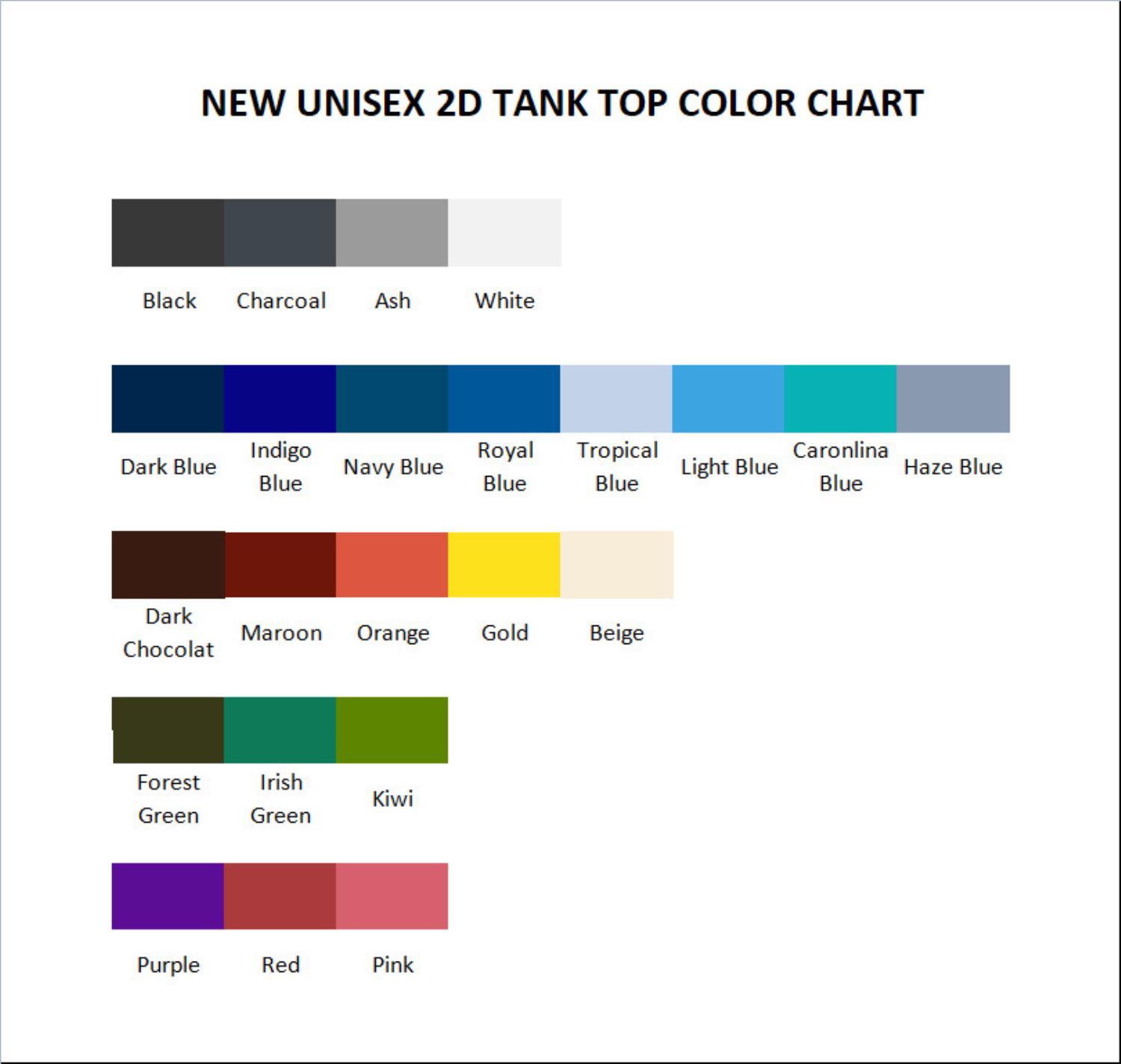 tank top color chart - Metal Gear Solid